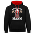 Totenkopf Böser Alter Mann Lustiger Premium Hoodie - Schwarz/Rot