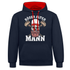 Totenkopf Böser Alter Mann Lustiger Premium Hoodie - Navy/Rot