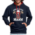 Totenkopf Böser Alter Mann Lustiger Premium Hoodie - Navy/Rot