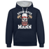 Totenkopf Böser Alter Mann Lustiger Premium Hoodie - Navy/Grau meliert