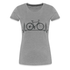 Fahrrad EKG Herzschlag Radfahrerin aus Leidenschaft Frauen Premium T-Shirt - Grau meliert