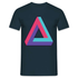 Retro Gaming Programmierer Unendliches Pixel Dreieck T-Shirt - Navy