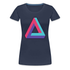 Retro Gaming Programmierer Unendliches Pixel Dreieck Frauen Premium T-Shirt - Navy
