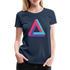 Retro Gaming Programmierer Unendliches Pixel Dreieck Frauen Premium T-Shirt - Navy