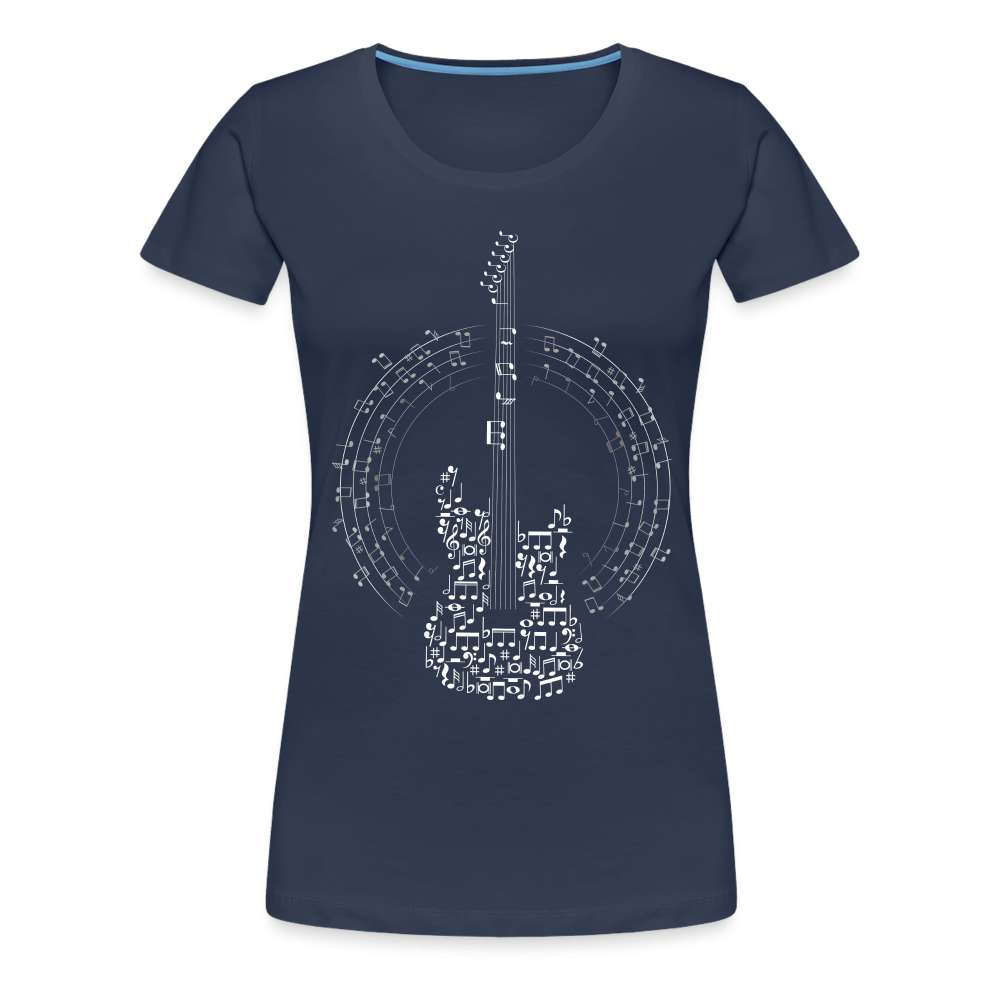 Gitarrist Gitarre aus Noten Frauen Premium T-Shirt - Navy