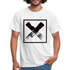 Warnzeichen X Gefahrenzeichen Lustiges T-Shirt - weiß