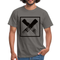 Warnzeichen X Gefahrenzeichen Lustiges T-Shirt - Graphit