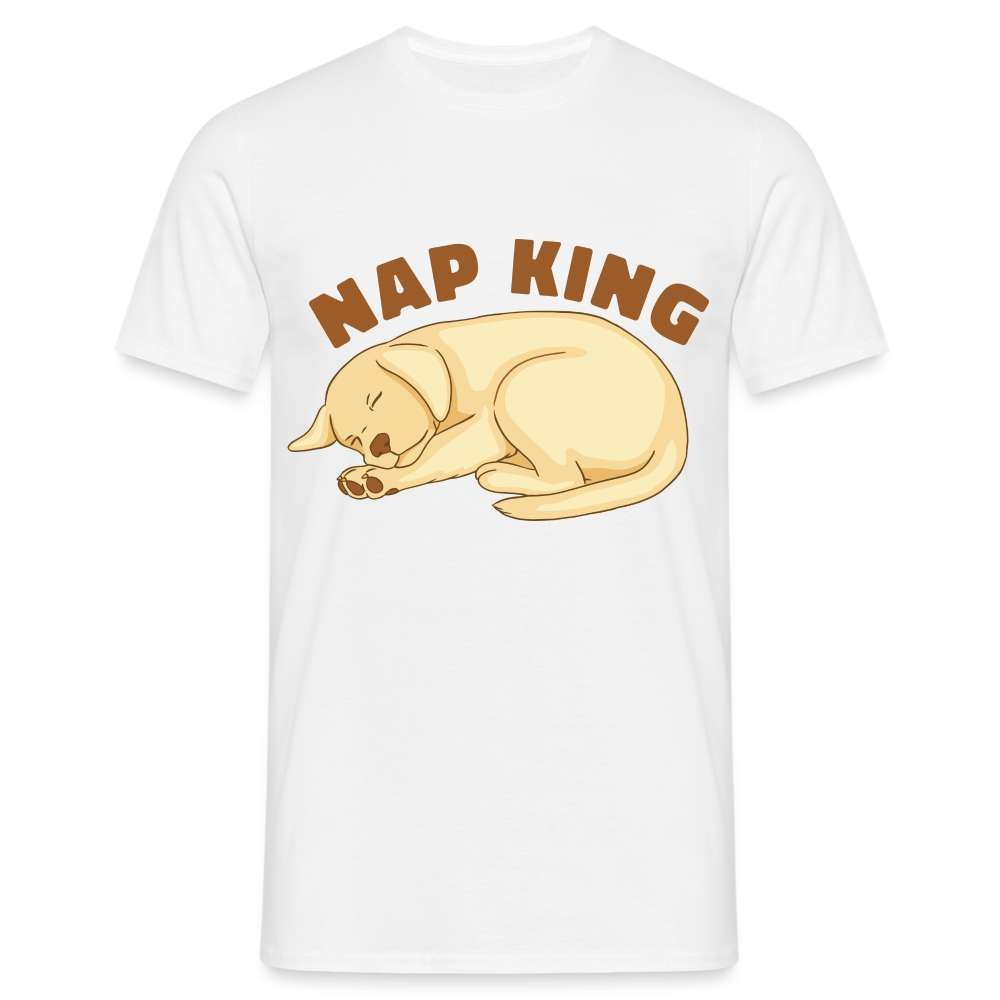 Süßer Hund Schläft NAP KING T-Shirt - weiß