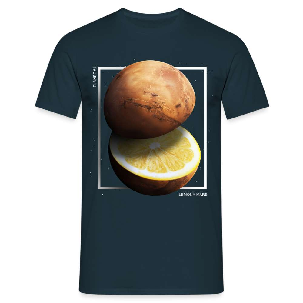 Astronomie Planet Mars Im Inneren eine Zitrone - Astronomen T-Shirt - Navy