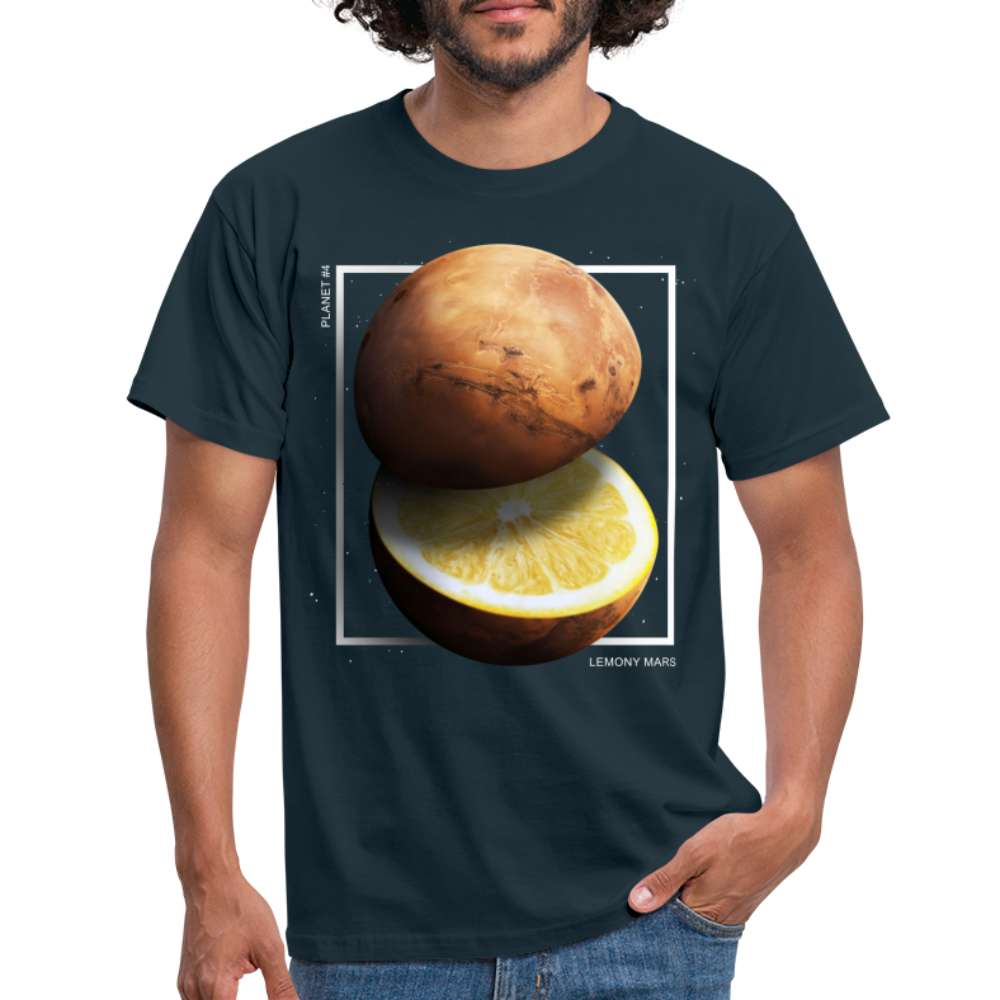 Astronomie Planet Mars Im Inneren eine Zitrone - Astronomen T-Shirt - Navy