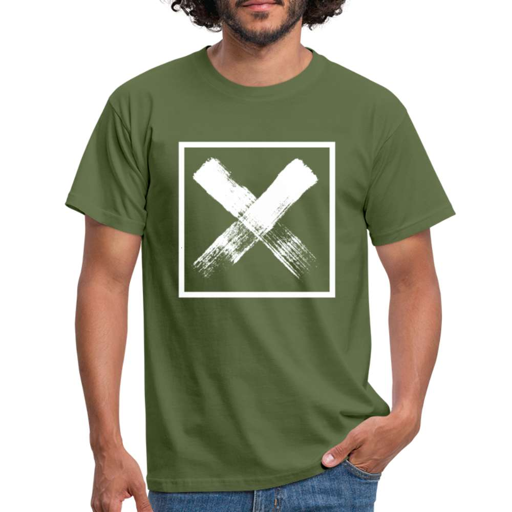 Warnzeichen X Gefahrenzeichen Lustiges - T-Shirt - Militärgrün