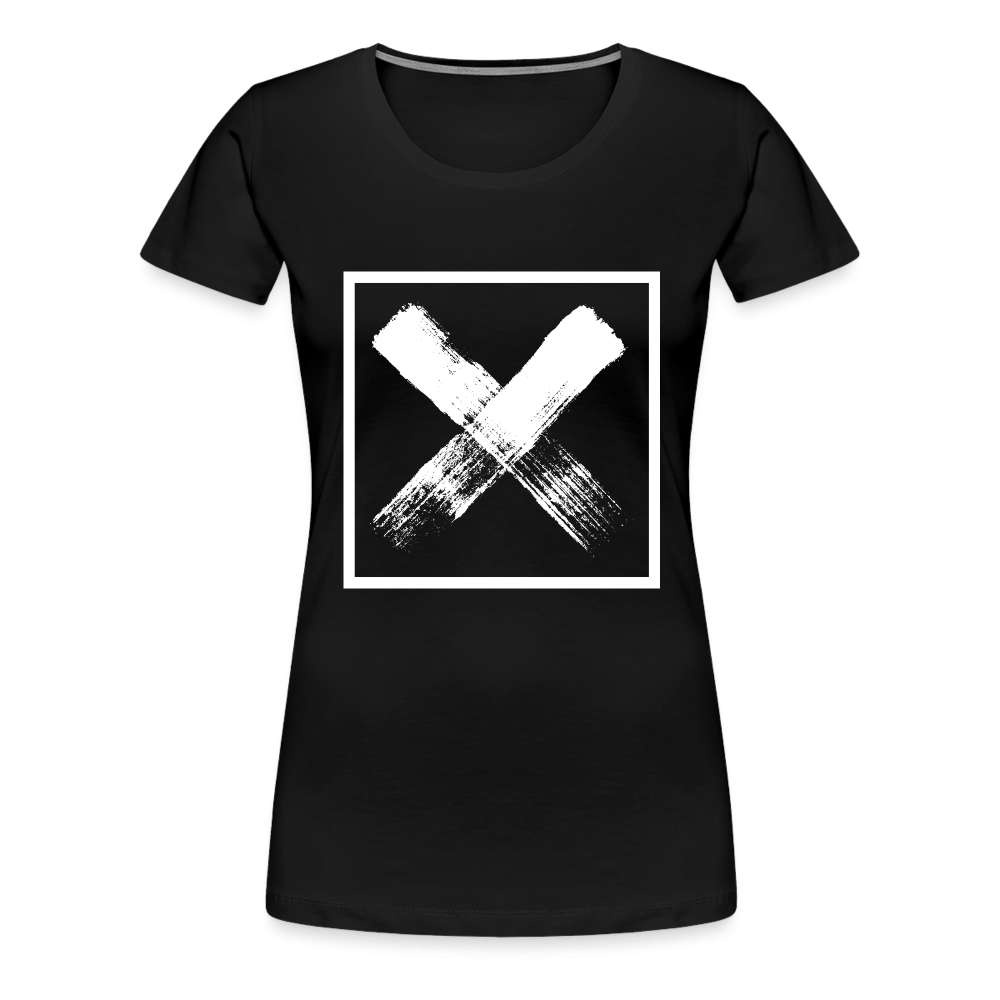 Warnzeichen X Gefahrenzeichen Lustiges - Frauen Premium T-Shirt - Schwarz