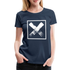 Warnzeichen X Gefahrenzeichen Lustiges - Frauen Premium T-Shirt - Navy