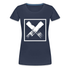 Warnzeichen X Gefahrenzeichen Lustiges - Frauen Premium T-Shirt - Navy