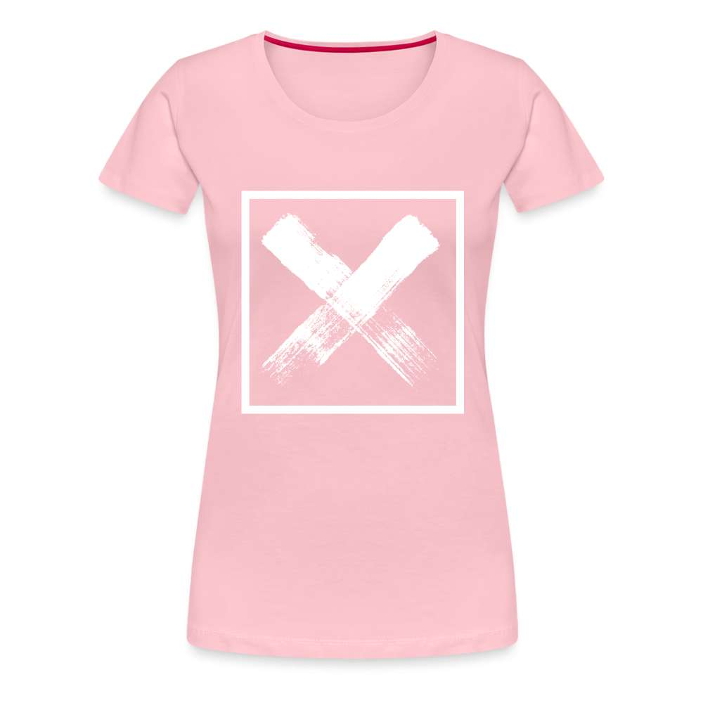 Warnzeichen X Gefahrenzeichen Lustiges - Frauen Premium T-Shirt - Hellrosa