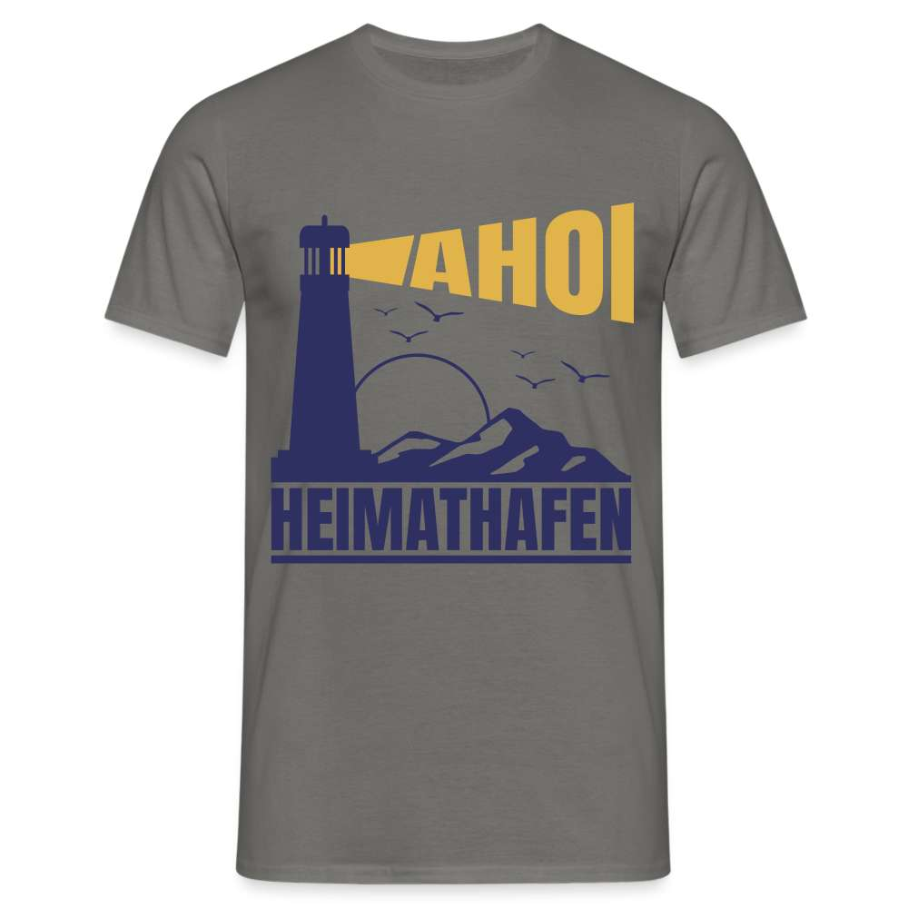 Leuchtturm AHOI Heimathafen Hamburg Bremen T-Shirt - Graphit