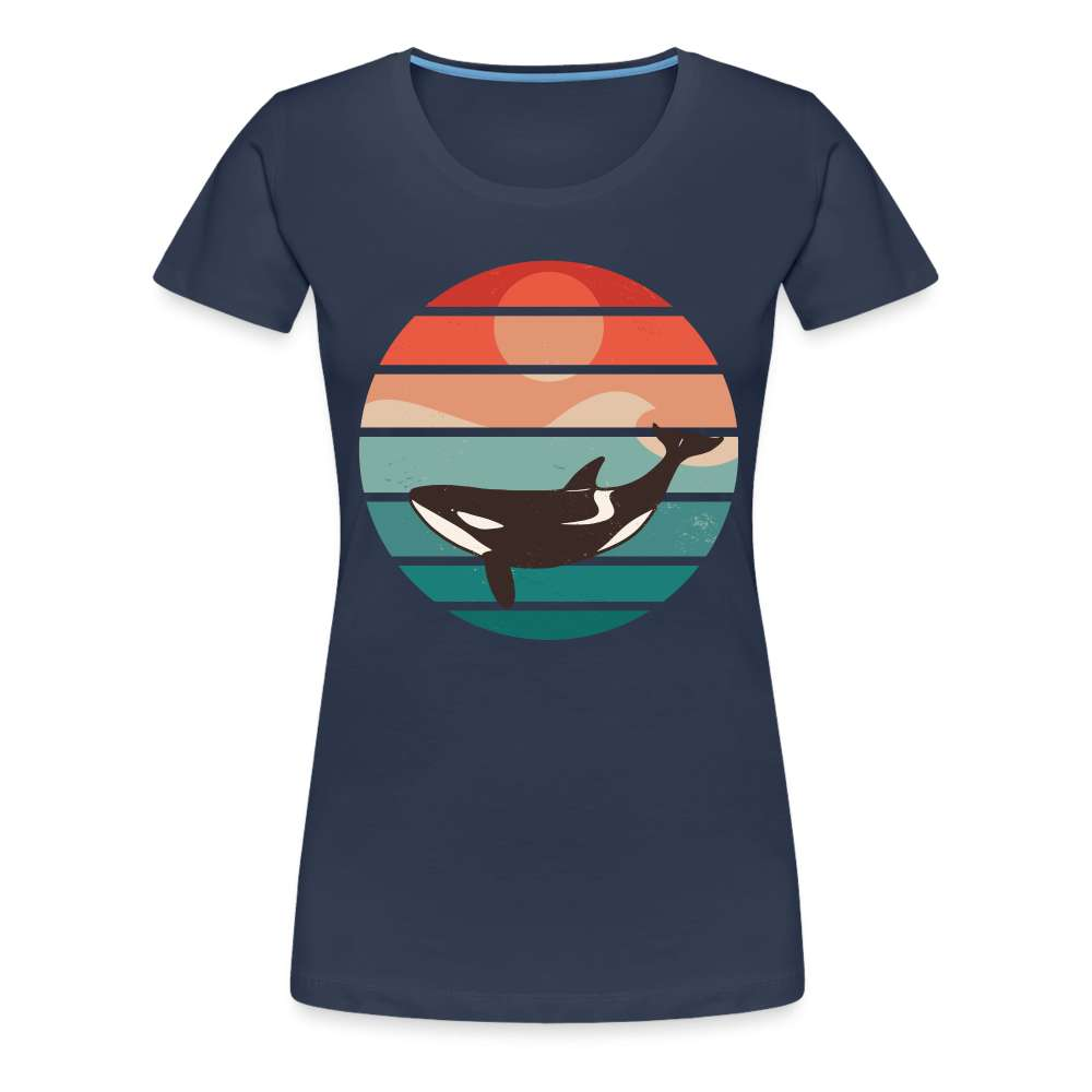 Orca Reto Design - Orca Wahl Frauen Premium T-Shirt - Navy