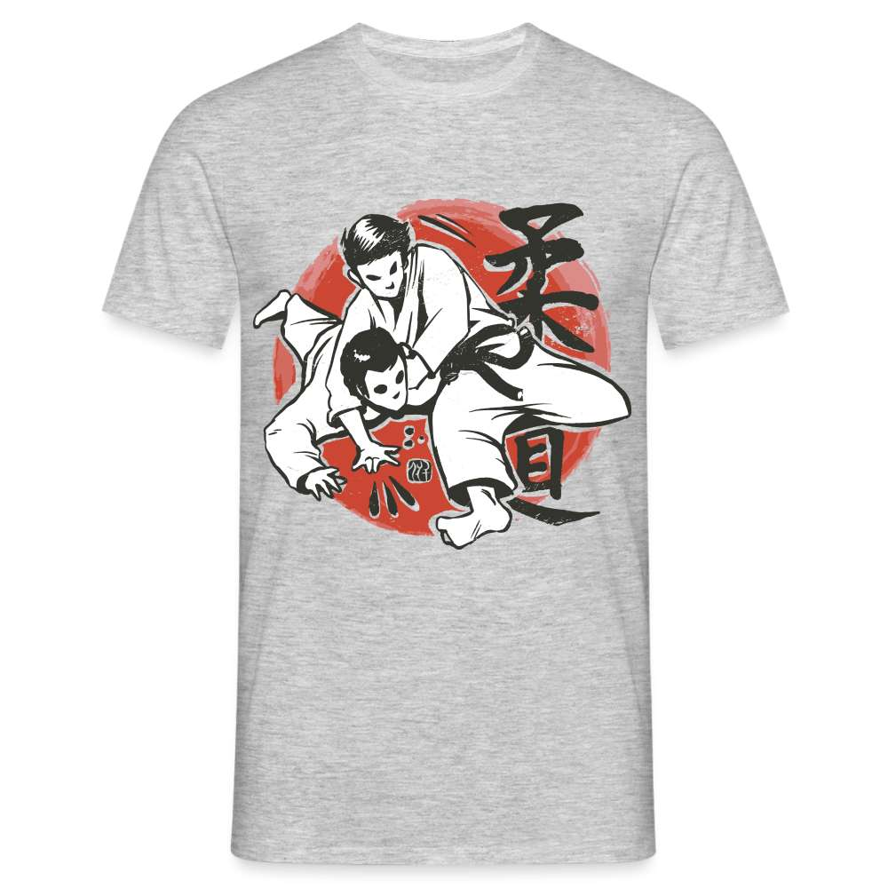 Karate Judo Ju-Jutsu Kampfsport T-Shirt - Grau meliert