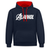 Alkohol Lustiger Hoodie Alkohol Comic Style Parodie Hoodie - Navy/Rot