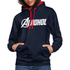 Alkohol Lustiger Hoodie Alkohol Comic Style Parodie Hoodie - Navy/Rot