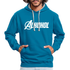 Alkohol Lustiger Hoodie Alkohol Comic Style Parodie Hoodie - Pfauenblau/Grau meliert