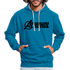 Alkohol Lustiger Hoodie Alkohol Comic Style Parodie Hoodie - Pfauenblau/Grau meliert