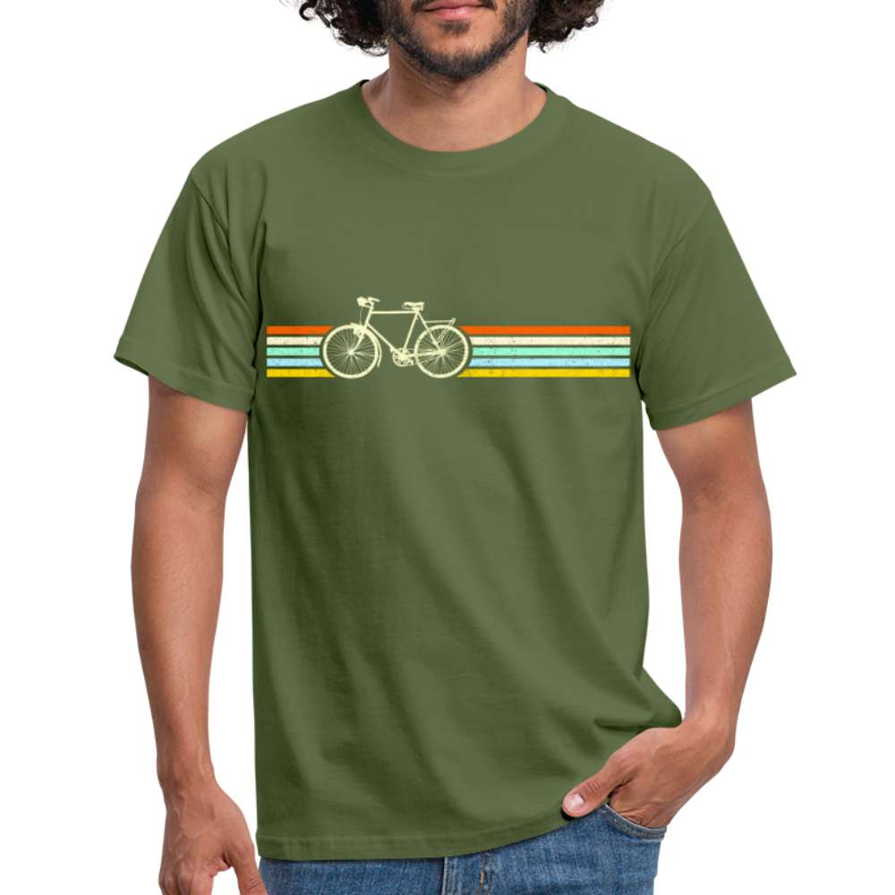 Fahrrad Fahrer Shirt - Vintage Retro Fahrrad T-Shirt - Militärgrün