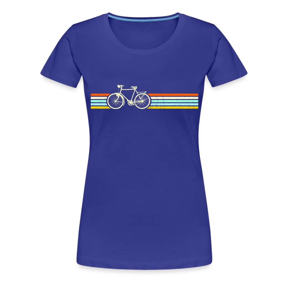 Fahrrad Fahrer Shirt - Vintage Retro Fahrrad Frauen Premium T-Shirt - Königsblau