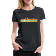 Fahrrad Herzschlag Shirt - Vintage Retro Fahrrad Frauen Premium T-Shirt - Schwarz