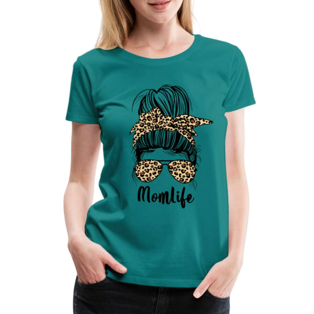 Mom Life Messy Bun - Mutter Mama Frauen Premium T-Shirt - Divablau