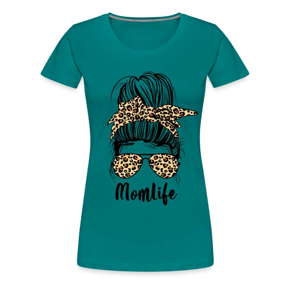 Mom Life Messy Bun - Mutter Mama Frauen Premium T-Shirt - Divablau