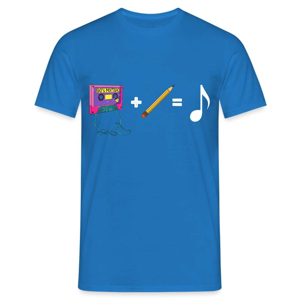 Retro Musik Kassette Bleistift Bandsalat Lustiges T-Shirt - Royalblau