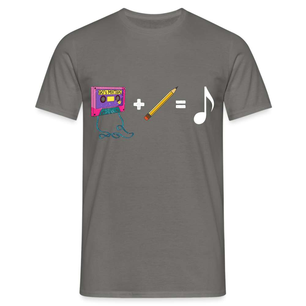 Retro Musik Kassette Bleistift Bandsalat Lustiges T-Shirt - Graphit