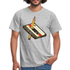 Retro Kassette Bleistift Lustiges T-Shirt - Grau meliert