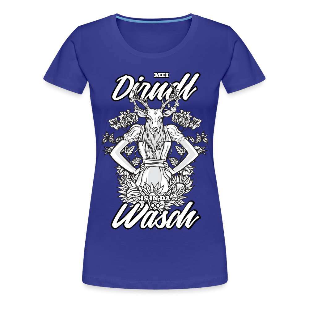 Dirndl Shirt - Mei Dirndl is in da Wäsch Lustiges Frauen Premium T-Shirt - Königsblau