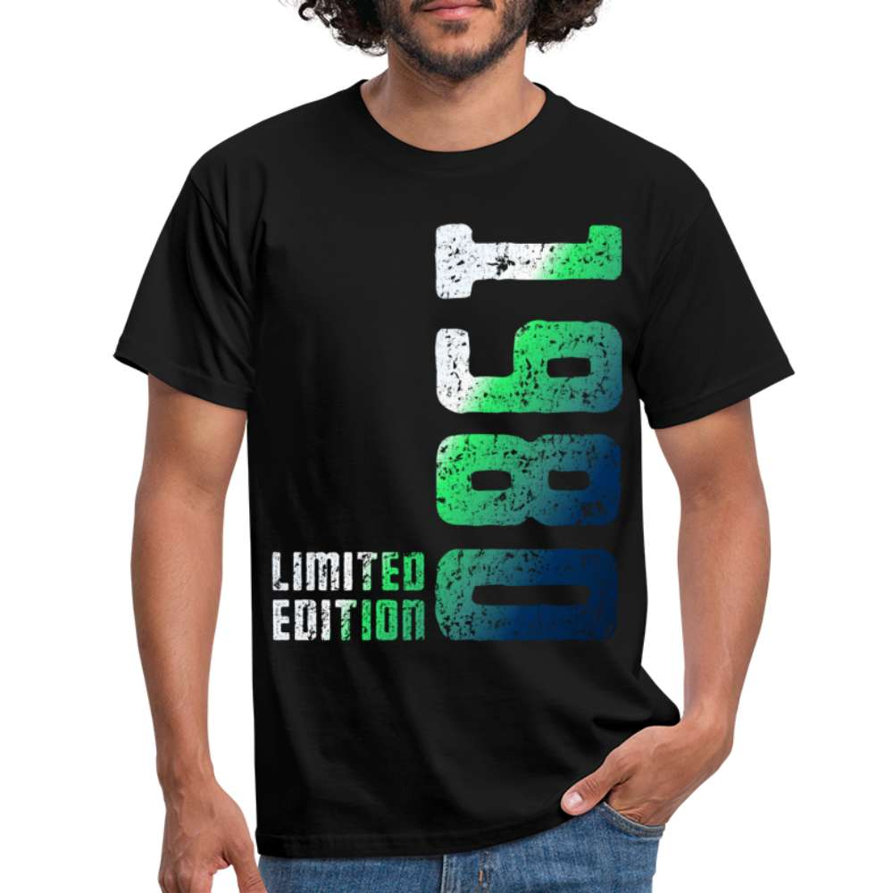 1980 Geburtstags Shirt Limited Edition Geschenk T-Shirt - Schwarz