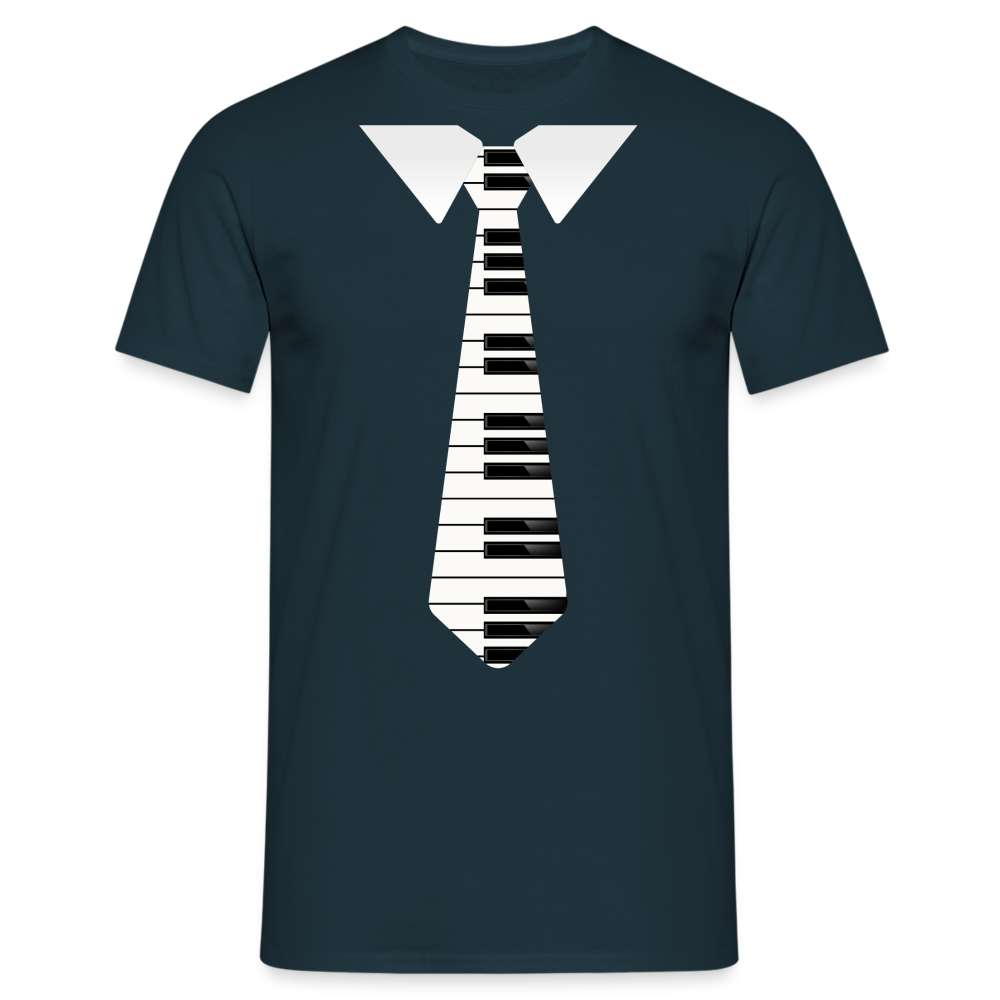 Piano Klavier Spieler Shirt Piano Krawatte Lustiges T-Shirt - Navy