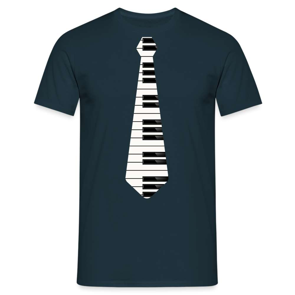 Piano Klavier Spieler Shirt Piano Krawatte Lustiges T-Shirt - Navy