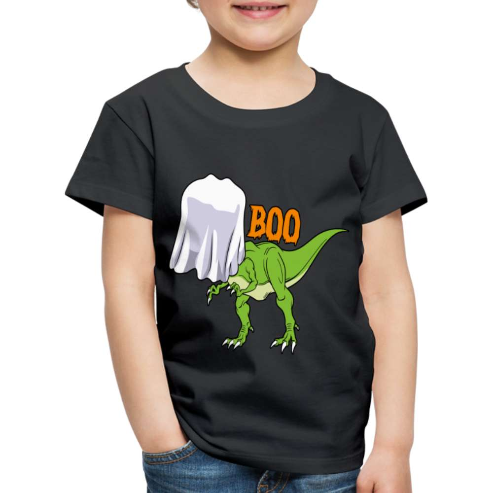 Halloween Kostüm Shirt T-Rex Gespenst Lustiges Kinder Premium T-Shirt - Schwarz