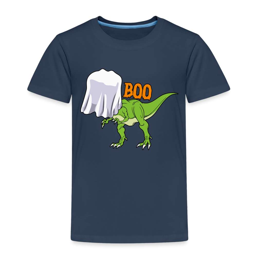 Halloween Kostüm Shirt T-Rex Gespenst Lustiges Kinder Premium T-Shirt - Navy
