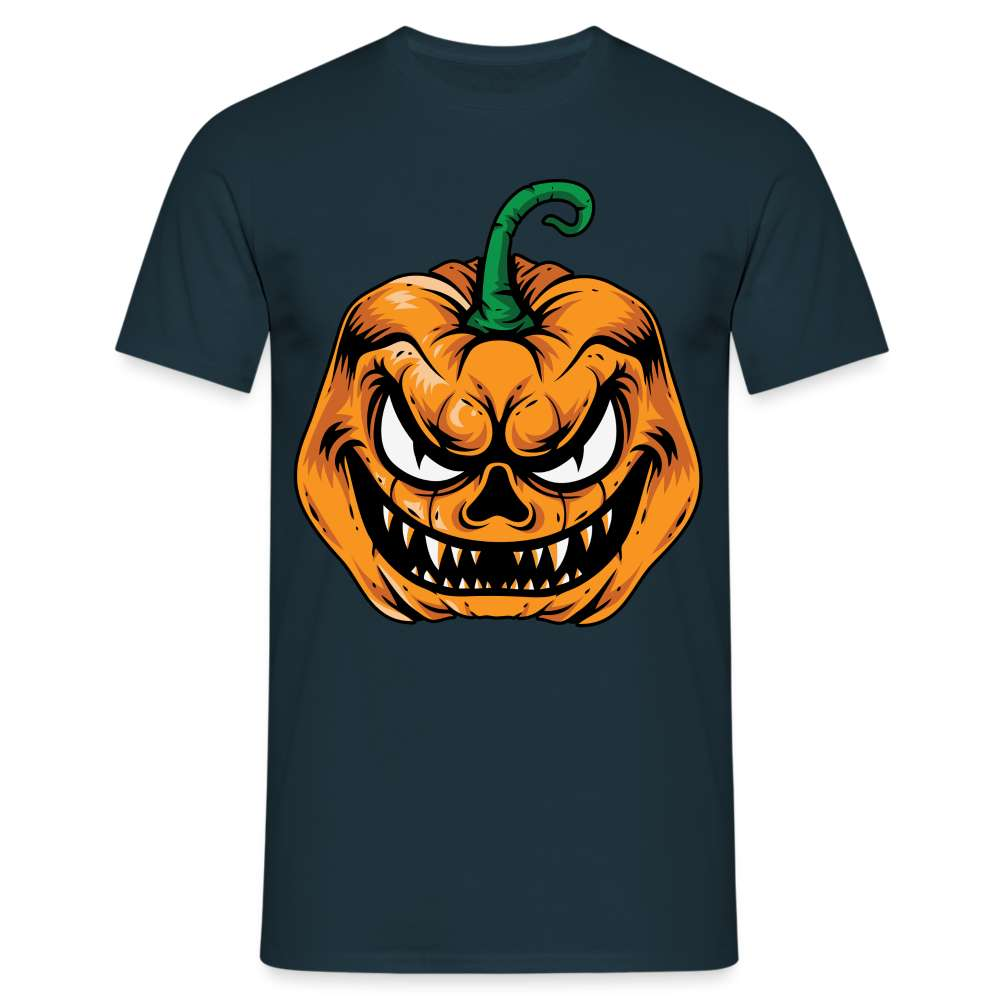 Halloween Kostüm Shirt Horror Kürbis Lustiges T-Shirt - Navy