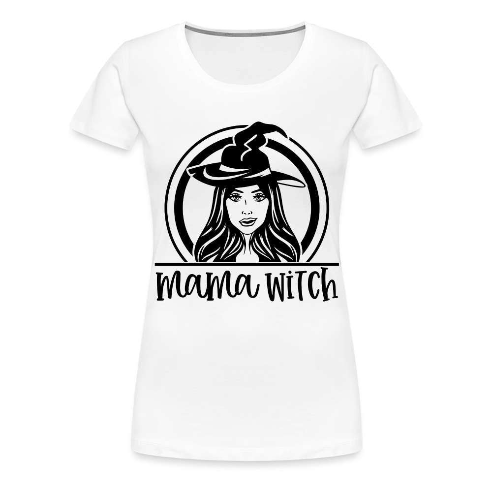 Halloween Kostüm Shirt Mama Hexe Lustiges Frauen Premium T-Shirt - weiß
