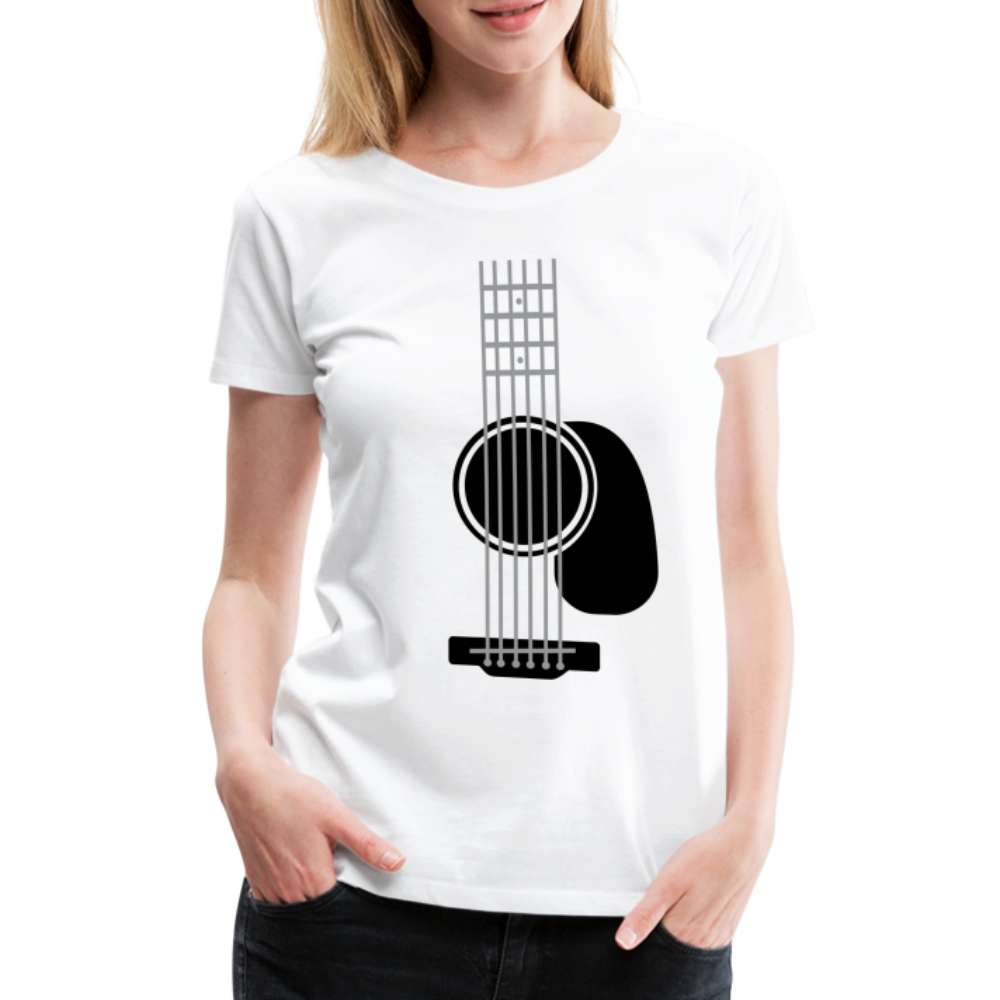 Gitarre Gitarristin Musik Frauen Premium T-Shirt - weiß