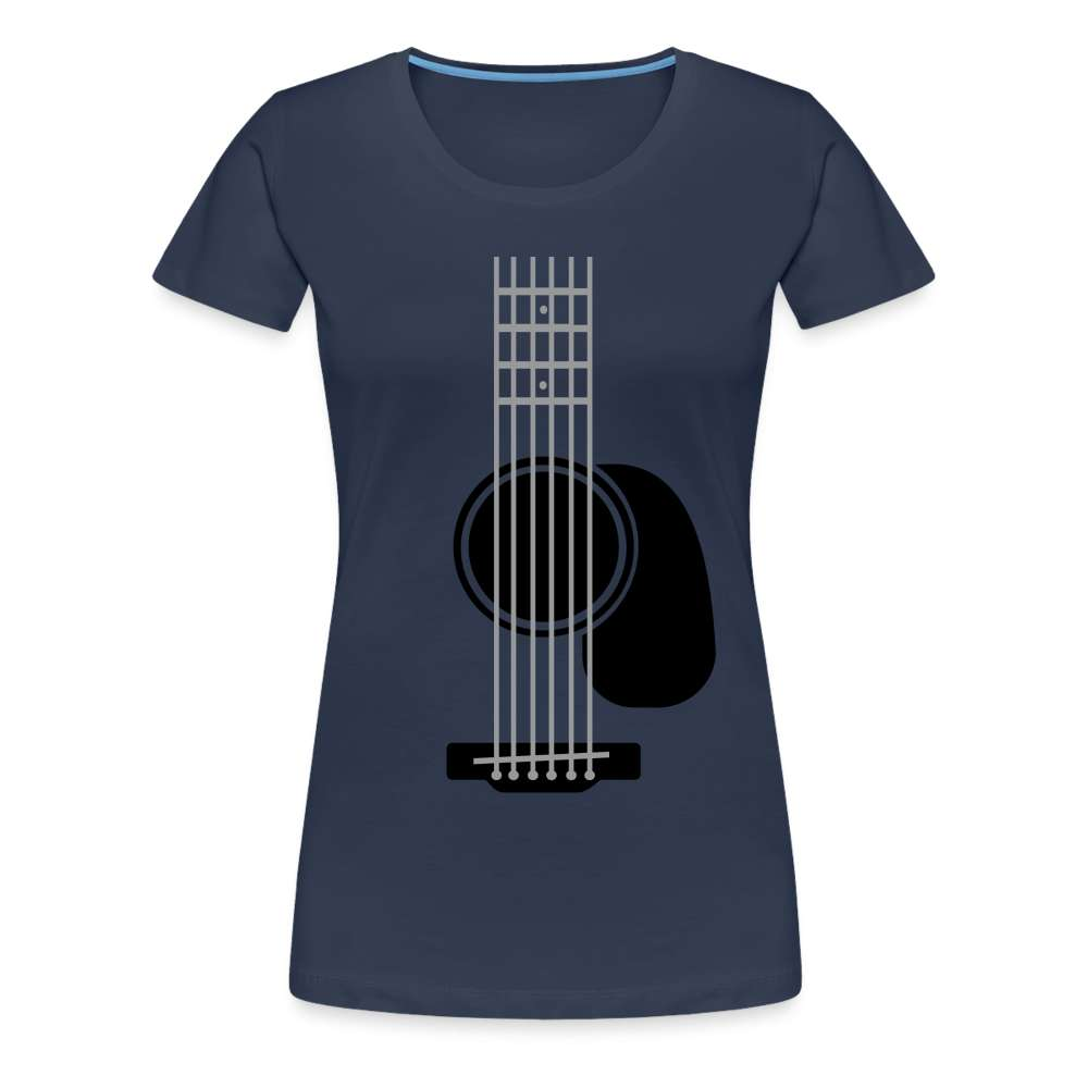 Gitarre Gitarristin Musik Frauen Premium T-Shirt - Navy