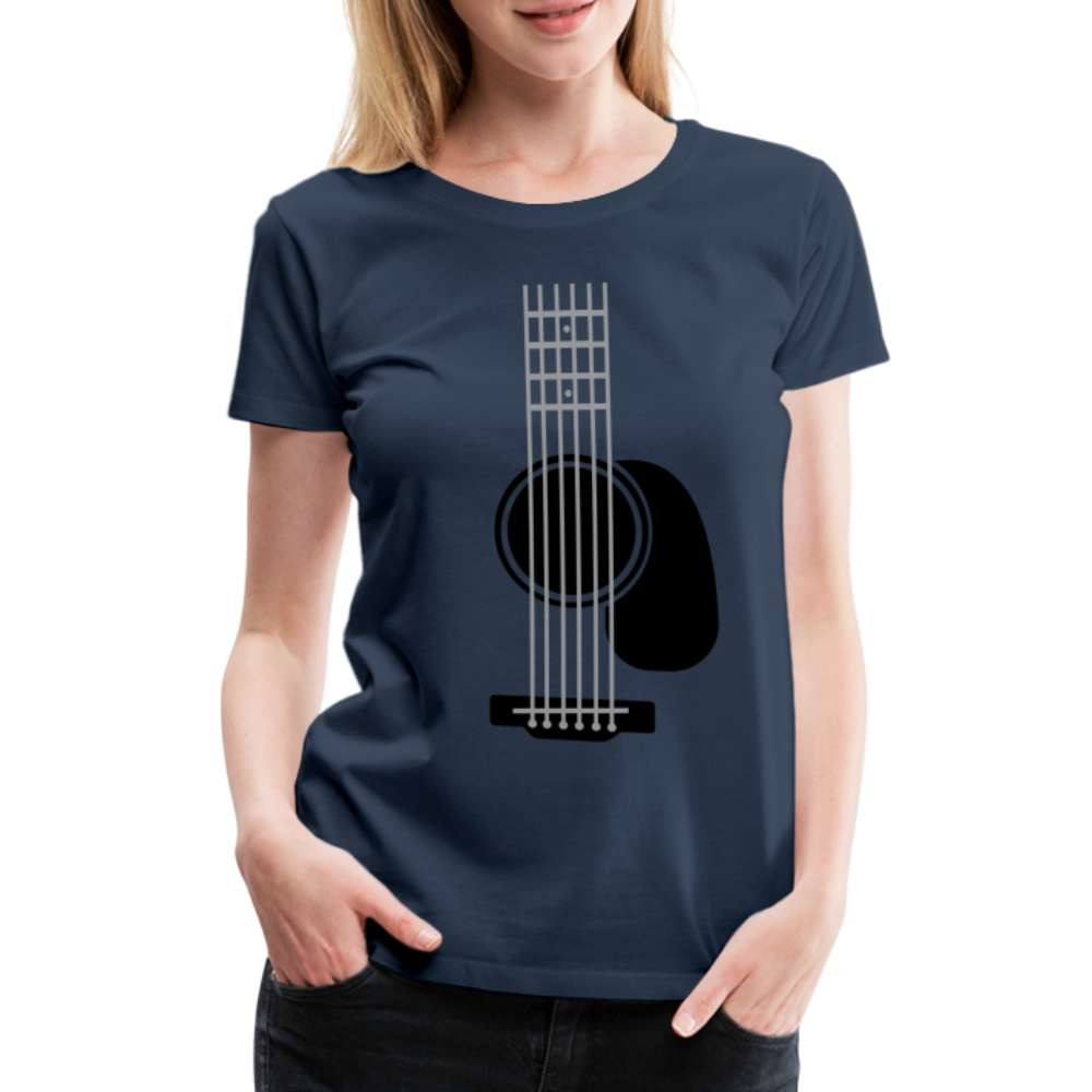 Gitarre Gitarristin Musik Frauen Premium T-Shirt - Navy