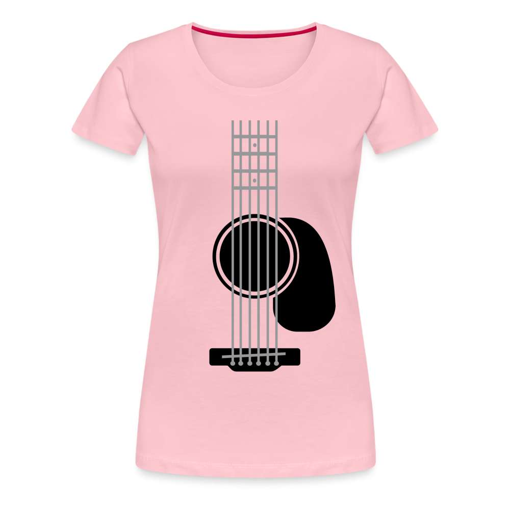 Gitarre Gitarristin Musik Frauen Premium T-Shirt - Hellrosa
