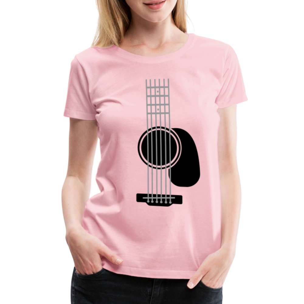 Gitarre Gitarristin Musik Frauen Premium T-Shirt - Hellrosa