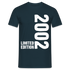 20. Geburtstag Geboren 2002 Limited Edition Retro T-Shirt - Navy
