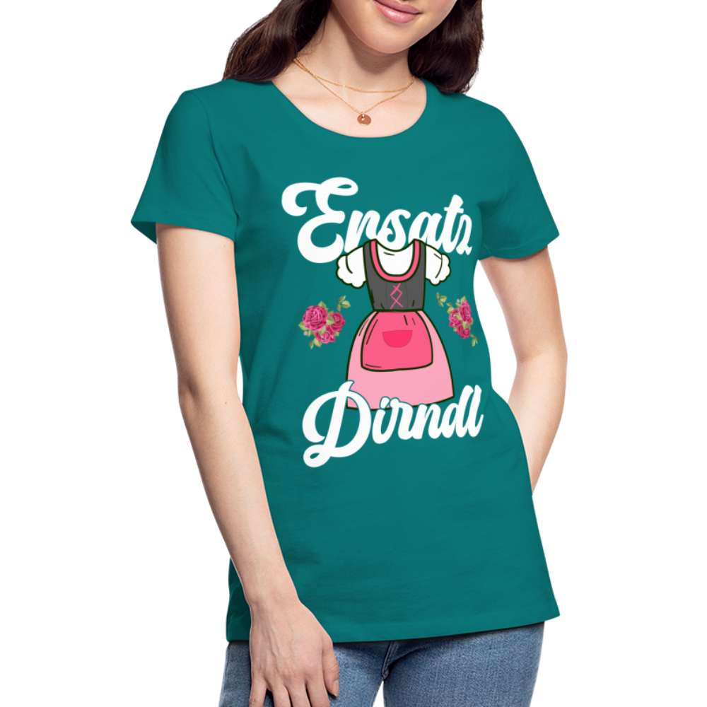 Damen Trachtenshirt Ersatz Dirndl T-Shirt Passend für Oktoberfest Frauen Premium T-Shirt - Divablau