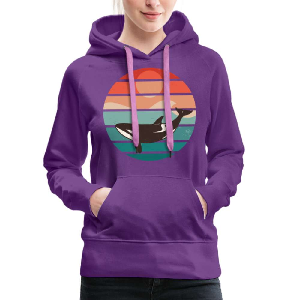 Orca Reto Design - Orca Wahl Frauen Premium Hoodie - Purple